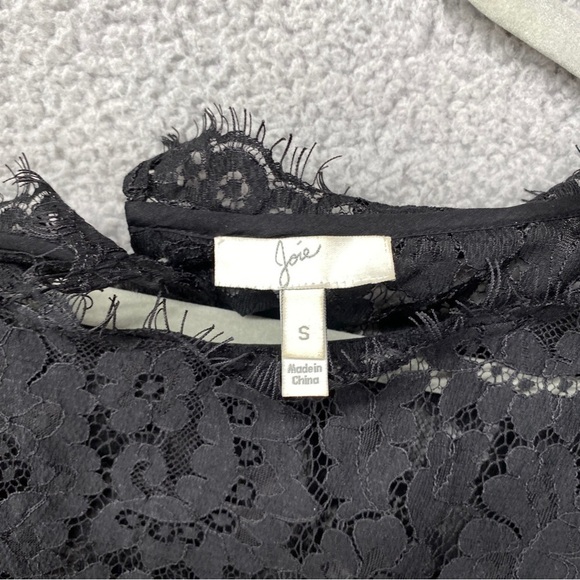Joie Black Allover Lace Elvia C Top Sz S - Picture 7 of 10